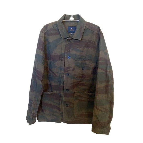 Roark Other - Roark Jacket Men's Medium Green Camo Atlas Chore Jacket Cotton Pockets Unlined